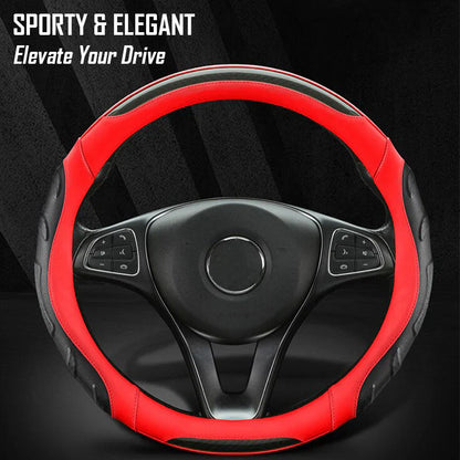 Car Steering Wheel Covers Universal Fit, Silaz Breathable Anti Slip Leather
